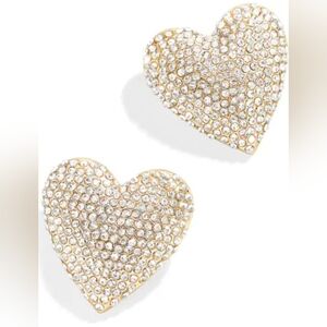 BaubleBar Pavé Heart Stud Earrings